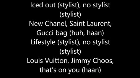 no stylist lyrics|French Montanas No Stylist Lyrics Feat. Drake 